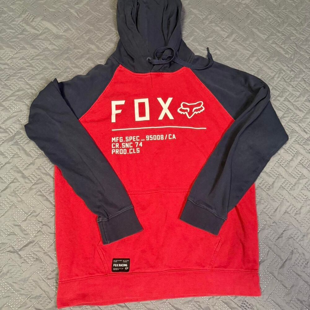 Y2K Fox Racing Motorcross Pullover Hoodie Men's Size Medium